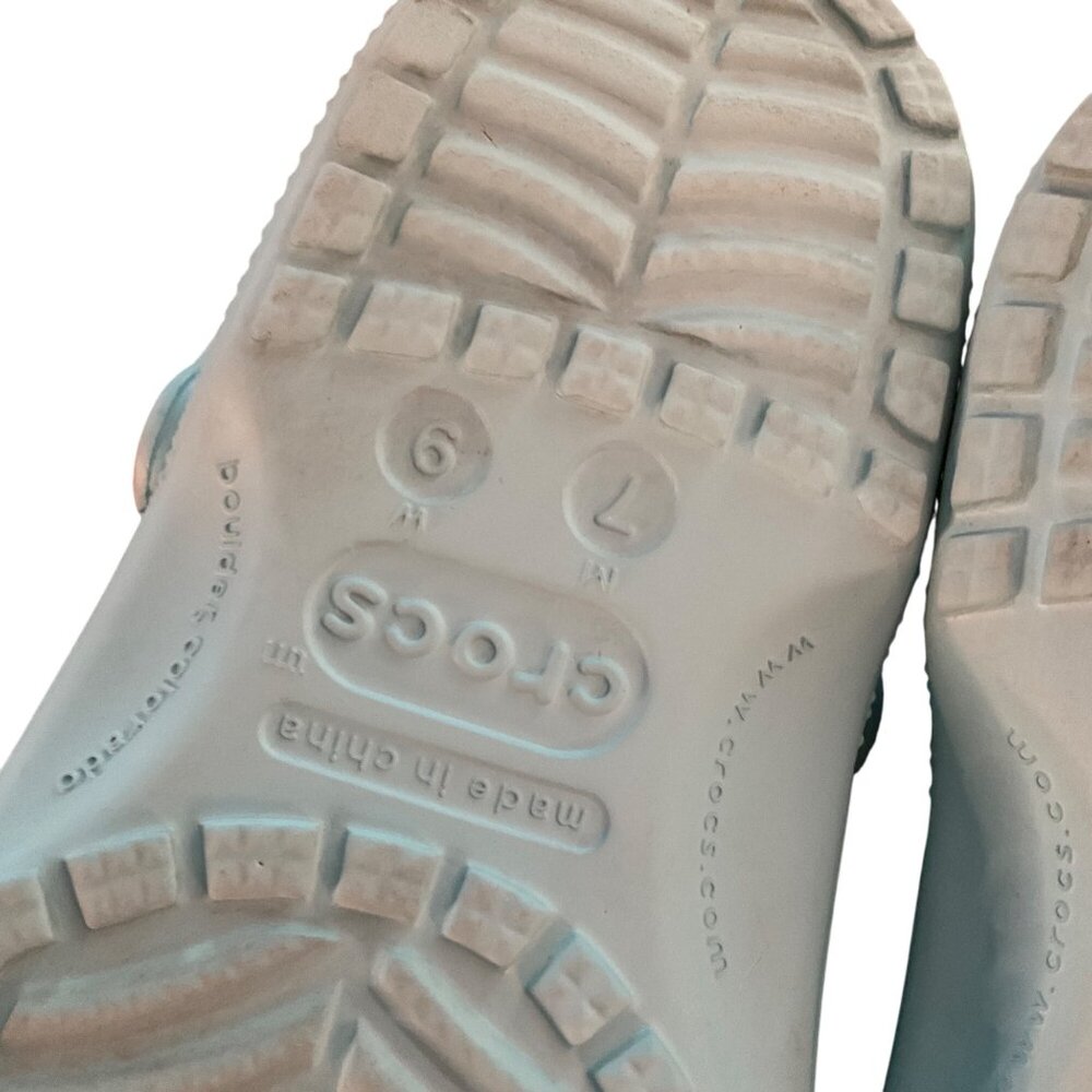 Crocs Light Blue Clogs Size 9  Slip-On Casual Shoes teal - Picture 3 of 9